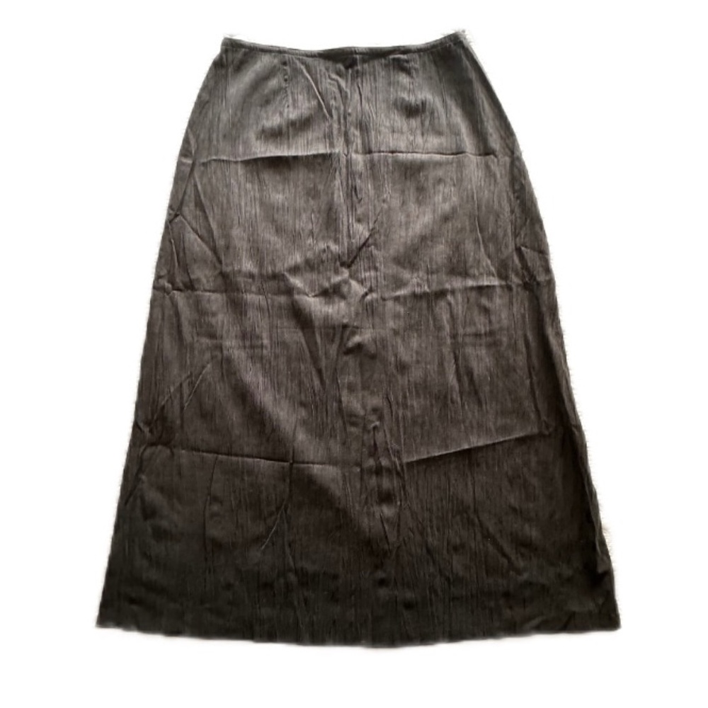 J. Jill Maxi Crinkle Side Zip Elastic Waist Skirt Size 12 NWT Black